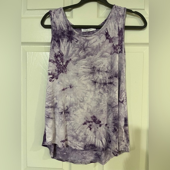 Chris & Carol Tops - Chris & Carol Lavender Tie-Dye Tank Top